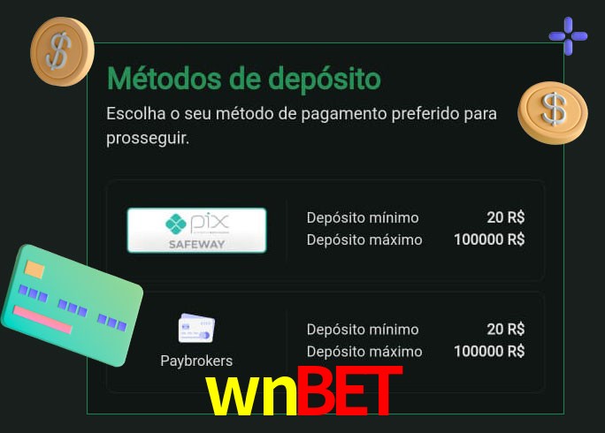 O cassino wnbet oferece uma grande variedade de métodos de pagamento
